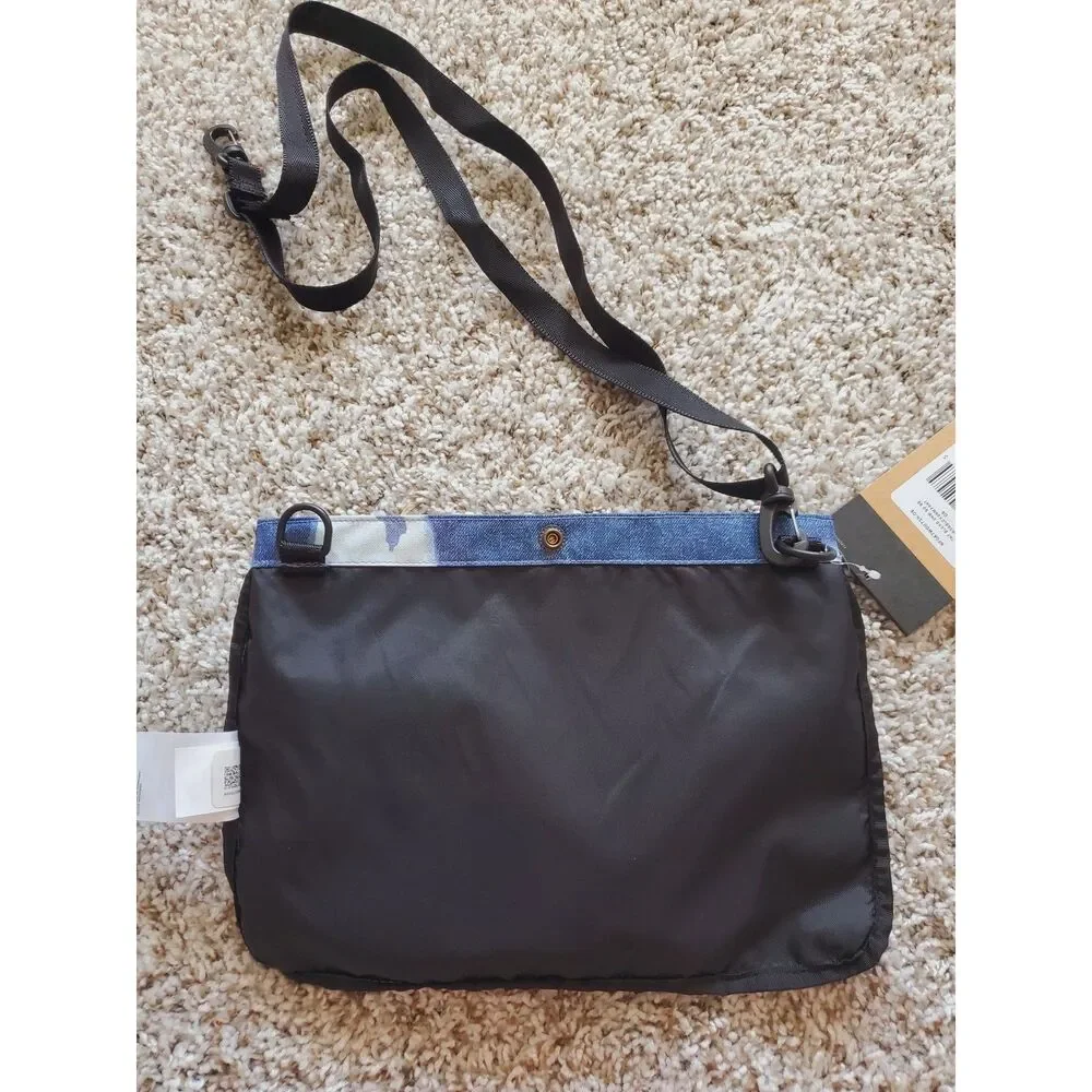 Supreme The North Face Bleached Denim Print Shoulder Bag Indigo Zippered 8x11